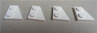 LEGO 24307 - 6132204 2x2 Right Wedge Plate White x4 Parts & Pieces