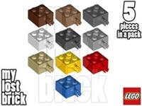 LEGO - Part 6232 / 42929 - Brick 2x2 with Pin (Pack of 5) + NEW + SELECT COLOUR