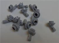 LEGO 6326748 - 65578 Bar 1L with Angled Hollow Stud Medium Stone Grey x12