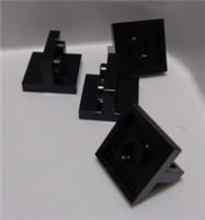 LEGO Part 41682 - 6250020 Plate 1X2 W/Vert Tube Black x4 Pieces **