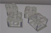 LEGO Pieces & Parts 3003 - 6239418 2x2 Bricks Clear x4