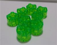 LEGO 6143 - 6116 - 3941 6296849 2x2 Round Brick Transparent Bright Green x8