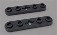 LEGO TECHNIC 6306725 - 32124 Plate 1 X 5 With Smooth Ends Dark Stone Grey x2