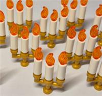 LEGO 37762 37775 73117 Candelabra's , Candle with Flames Fire Pack of 3 NEW.