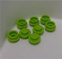 Lego 6141 4073 4183133 1x1 Round Stud Plate W/Hole Lime Green x8