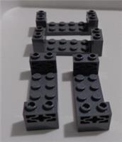 Lego 65635 6287680 Wheel Bearing 2x6 With Cross Axle Holes Dark Stone Grey x4***