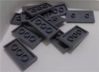 LEGO Part 65509 6307616 Tile 2x4 With 2 Studs Dark Stone Grey x12