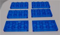 LEGO Parts & Pieces 3020 - 6513941 Plates 2x4 Clear Blue x6