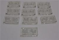 LEGO 28653 - 3023 6240204 Plate 1X2 Transparent x10 Bricks & Pieces & Parts