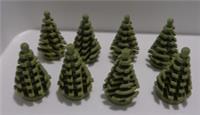 Lego 2435 Spruce Trees Conifer, Pine Olive Green x8