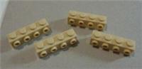 LEGO - 30414 - 4201062 1x4 Brick with 4 Studs on 1 Side Tan x4 **