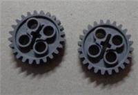 LEGO TECHNIC Parts & Pieces 6133119 24505 Z24 Gear Wheel Dark Stone Grey x2