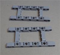 LEGO TECHNIC 4540797 OPEN CENTRE 5 x 11 FRAME Medium Stone Grey x2