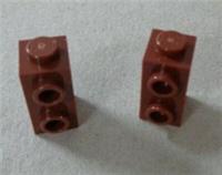 LEGO Parts 32952 - 6201911 Brick Vertical Stud 1x1x2 2/3 Reddish Brown x2