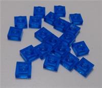Lego Parts & Pieces 3024 6513964 1x1 Transparent Light Blue Square Plate x20