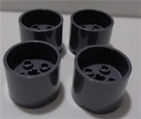 LEGO TECHNIC 73111 DESIGN ELEMENT 3X3X2 CROSS HOLE Dark Stone Grey x4