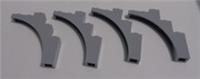 LEGO 2339 76768 14395 Brick Arch Bow 1x5x4 Medium Stone Grey x4 Pieces & Parts