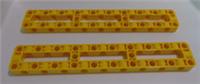 Lego Technic 67491 Modified Frame Thick 3x19 Open Center Bright Yellow x2