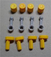 LEGO TECHNIC Bits 2851 4112203 4119474 Plastic Motor Piston + Connecting Rod x12