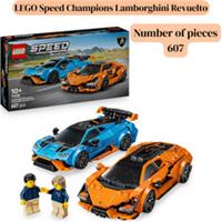 LEGO Speed Champions Lamborghini Revuelto & Huracn STO (77238) Car Kit, 607 PCS