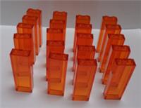 LEGO Pieces 2454 - 35274 - 6251286 1x2x5 Brick Transparent Orange x20