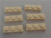 LEGO Spares 3623 - 4121921 Plates 1x3 Tan x6