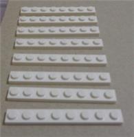 LEGO 3460 - 346001 1x8 Plates White x8 Parts & Pieces
