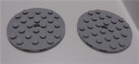 Lego Parts & Pieces 11213 6015349 Plate Round Circle 6x6 Medium stone grey x2