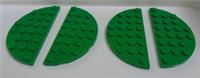 Lego Spare Parts 22888 Plate Half Circle Round 4x8 Green x4