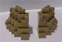 Lego 23996 6233297 Mountain Rock Brick x1 (size 8x8x6) Sand Yellow x2