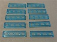 LEGO 6252049 - 35371 Flat Tile 1x4 Transparent Light Blue x10**