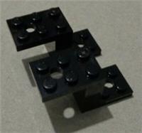 LEGO PART 76766 6171066 BOTTOM 2X5X2 1/3 Black x2