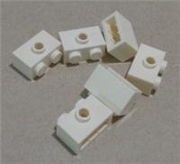 LEGO 86876 6383982 Brick Modified 1 x 2 Centre Stud on Side White x6