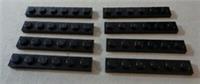 LEGO 3666 - 366626 1x6 Plate Black x8 Pieces & Parts