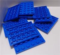 LEGO 3032 - 303223 Plate 4x6 Blue x10 Bricks & Pieces & Parts**