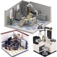 Hospital Laboratory Lab Building Block MOC MOD Set - Workbench Beaker 5 Sets