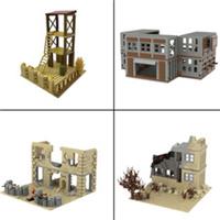 WW2 Military Army Building Blocks Watchtower Bunker Diorama MOC High Quality