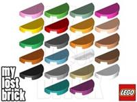 LEGO - Part 1748 - Tile Round 1x2 Half (SINGLE) + NEW + SELECT COLOUR / QUANTITY