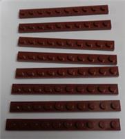 LEGO 4477 - 4223683 PLATE 1x10 Reddish Brown x8 Parts & Pieces**