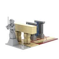 Jedi Temple Guardian Entrance Building Block MOC Set Creative Display Set