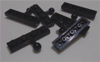 LEGO Parts 3184 4516020 Plate Modified 1x4 with Tow Ball Black x6