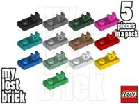LEGO - Part 44861 - Plates Modified 1x2 with Clip (Pack of 5) +NEW+SELECT COLOUR