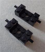 Lego 18892 (42947) Brick 2 x 4 with Cutout and Wheel Holders Black x2