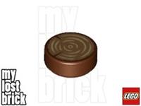 LEGO - Part 98138pb042 - Tile Round with Tree Stump Pattern (MULTIPACK) + NEW