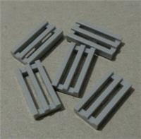 LEGO 2412 -4211350 1x2 Flat Plate Medium Stone Grey x5 Bricks With Grille **