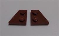 LEGO 24299 24307 2x2 Left & Right Wedge Plate Reddish Brown x1 Pair