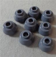 LEGO 33492 6340333 Parts Cone 1 1/2x1 1/2x2/3 Truncated Dark Stone Grey x8