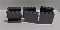 LEGO 60581 - 6008715 Wall Element 1x4x3 Dark Stone Grey x6