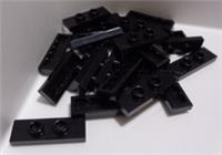 LEGO 34103 - 6199908 1x3 Tile With 2 Studs Black x24 Bricks & Pieces & Parts