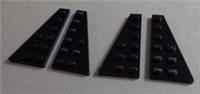 Lego Parts 54384 - 54383 4283047 Wedge Wing Left Right Plate 3x6 Black x2 Pair